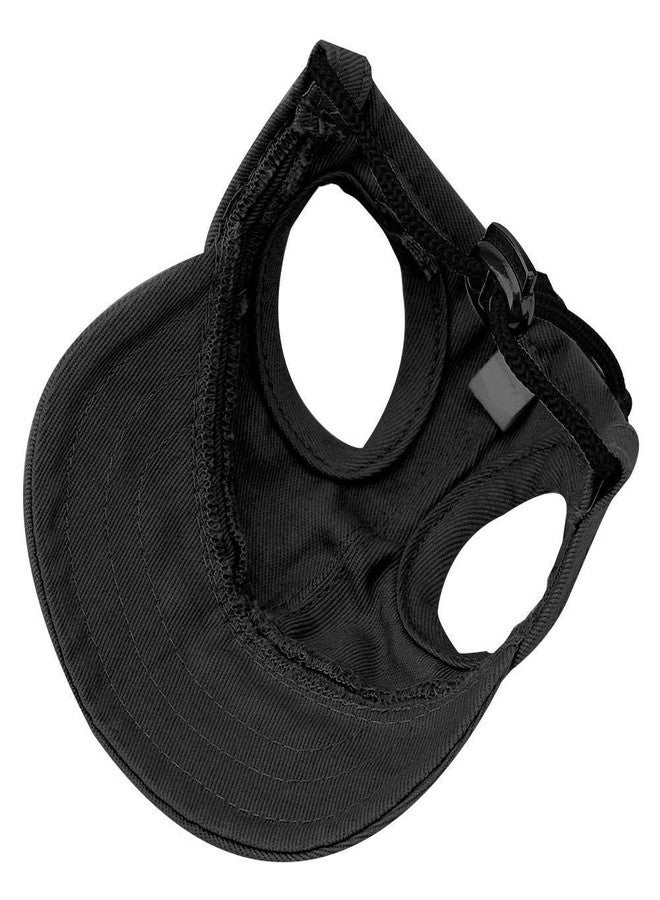 Fdit Pet Dog Sun Protection Visor Hat with Adjustable Strap Sport Hat (Black S) - Image 5