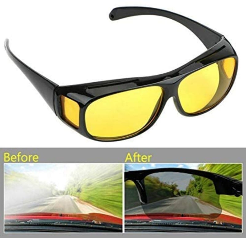 ISOTOPE Night Driving Glasses, HD Yellow Lens, Anti-Glare Fit Over Design, Black Frame - Image 3