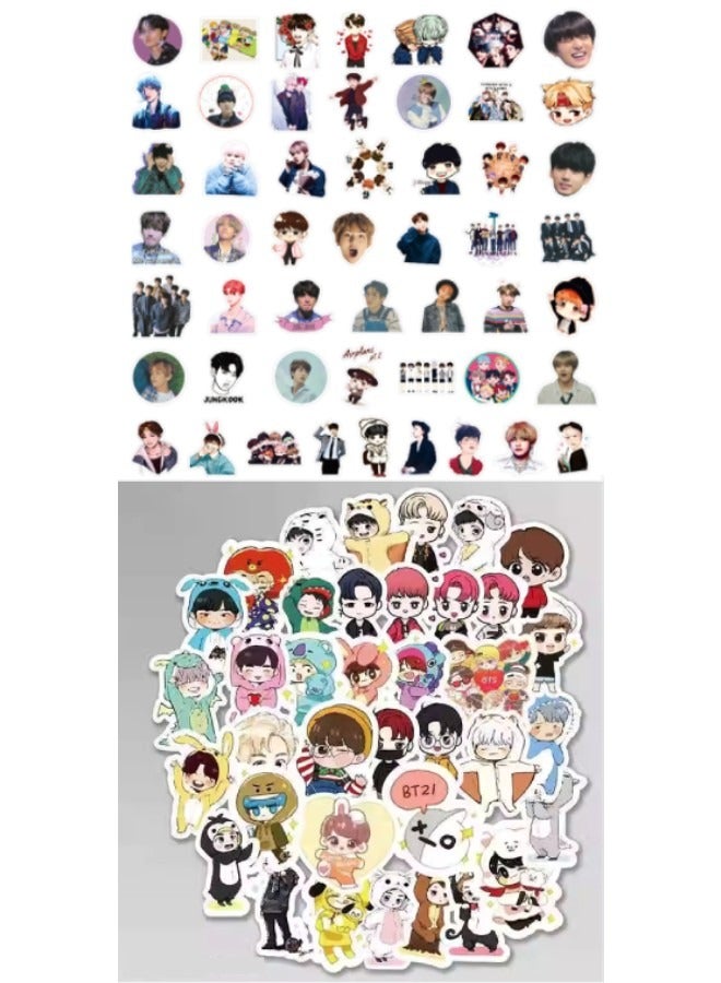90 Pieces Cartoon Cute Mini Waterproof Stickers No Repeated Image，For Cups Computer Mugs Books - Image 1