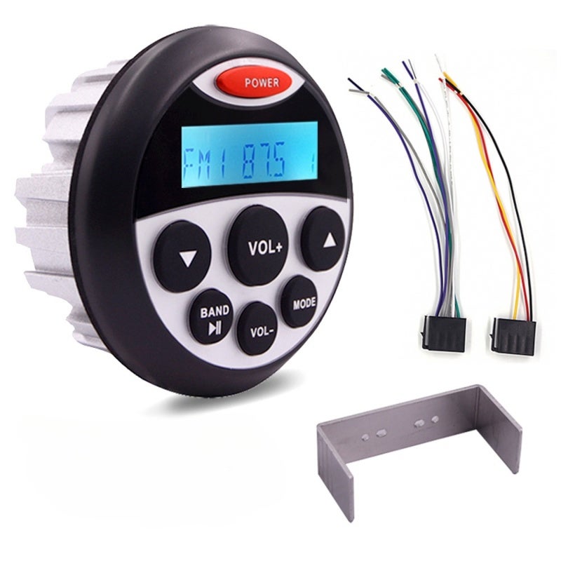 Waterproof BT Audio Box: IP66 Waterproof Level With UV Protection, Weather Band/AM/FM Radio, USB Charging - BT Audio Streaming With Preset EQ - For Marine Yacht Motorcycle Outdoor Use - Image 1