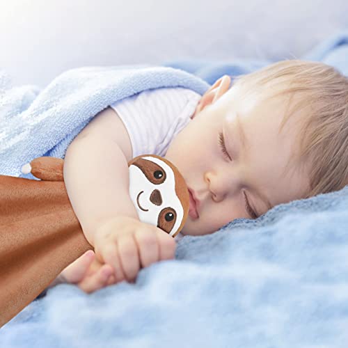Pro Goleem Sloth Security Blanket Soft Loveys for Babies for Boys and Girls Newborn Lovie Infant Blankie Sloth Baby Stuff Baby Snuggle Toy Stuffed Animal Baby Gifts 14 Inch - Image 2