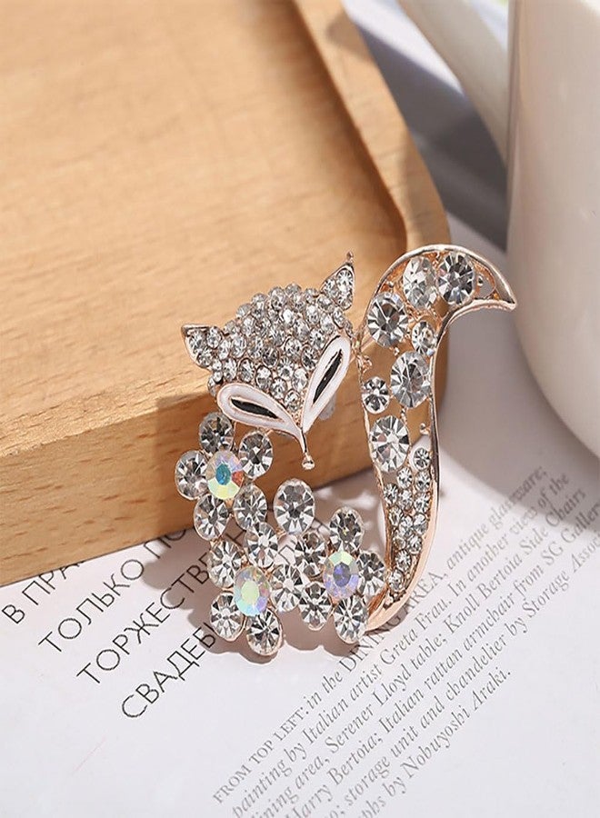 Shejuety Fashion Animal brooch fox brooch sweater jacket cardigan accessories pin clothing accessories, designed specifically for fashionable women suitable - various holiday jewelry gifts (golden) - Image 4