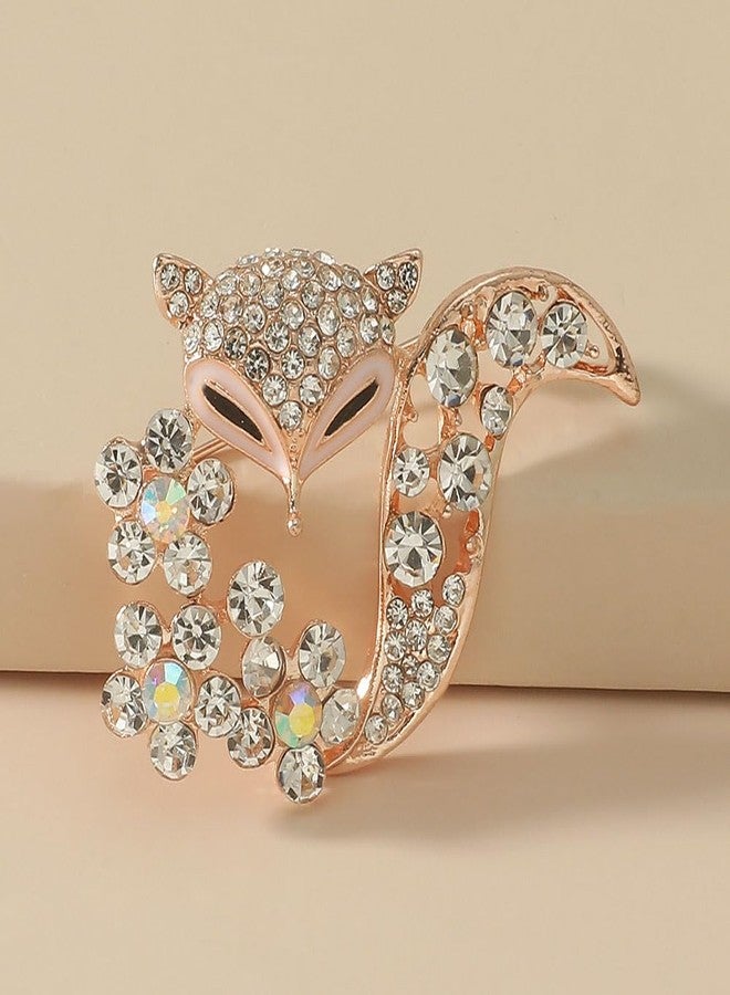 Shejuety Fashion Animal brooch fox brooch sweater jacket cardigan accessories pin clothing accessories, designed specifically for fashionable women suitable - various holiday jewelry gifts (golden) - Image 5