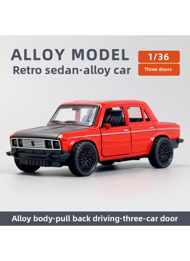 Bagged Simulation Alloy Car Model Sports Car Model Door Opening Back Force Boys And Children's Toys Car Ornaments Cross Border-Color:Pull Red  - Image 1