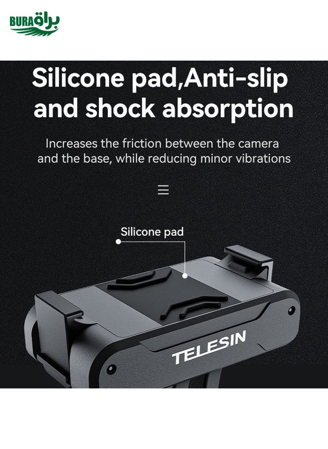 BURAQ For DJI OSMO Action 3 TELESIN Magnetic Two Claw Adapter Action Camera Accessories  - Image 3