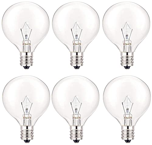 SerBion 40 Watt Light Bulbs E12 Candelabra Base 120Volt Round Light Bulb for Chandelier Table Lamp Wall Sconces Candle Lamp Wax Melter (Soft Warm White) - Image 1