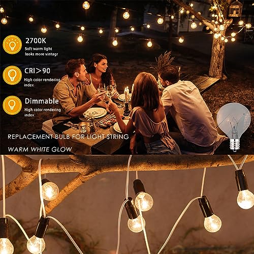 SerBion 40 Watt Light Bulbs E12 Candelabra Base 120Volt Round Light Bulb for Chandelier Table Lamp Wall Sconces Candle Lamp Wax Melter (Soft Warm White) - Image 3
