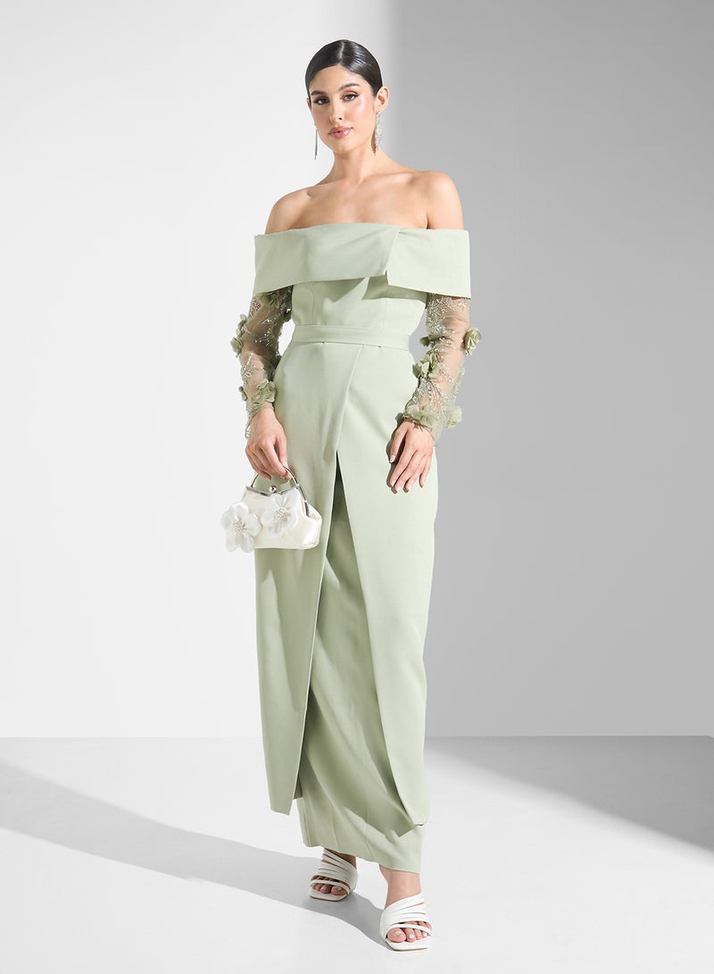 ايرا فستان سهرة كتف واحد - Image 4