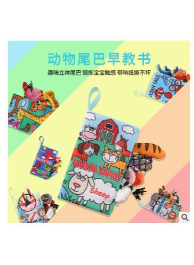 Children's Tail Cloth Book Educational Toy Book Tearable Baby Cloth Book Ringing Paper Enlightenment Book Early Education Toy - Image 2