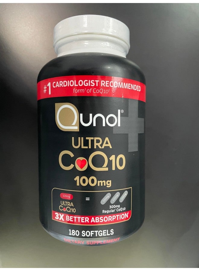 Qunol CoQ10 100mg Softgels Ultra 3X Better Absorption Coenzyme Q10 Supplements - Antioxidant Supplement for Vascular and Heart Health & Energy Production - 6 Month Supply - 180 Count - Image 1