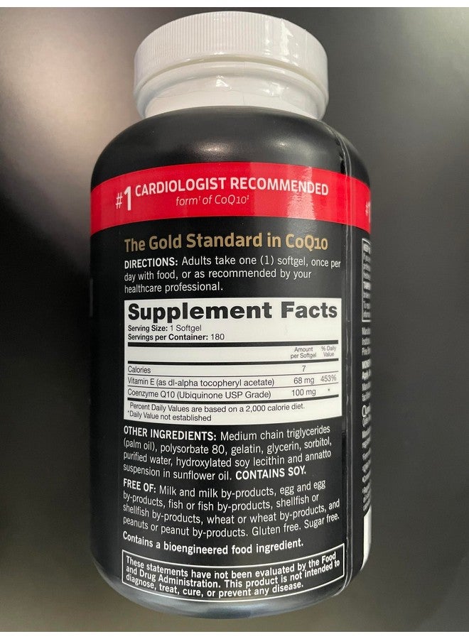 Qunol CoQ10 100mg Softgels Ultra 3X Better Absorption Coenzyme Q10 Supplements - Antioxidant Supplement for Vascular and Heart Health & Energy Production - 6 Month Supply - 180 Count - Image 2