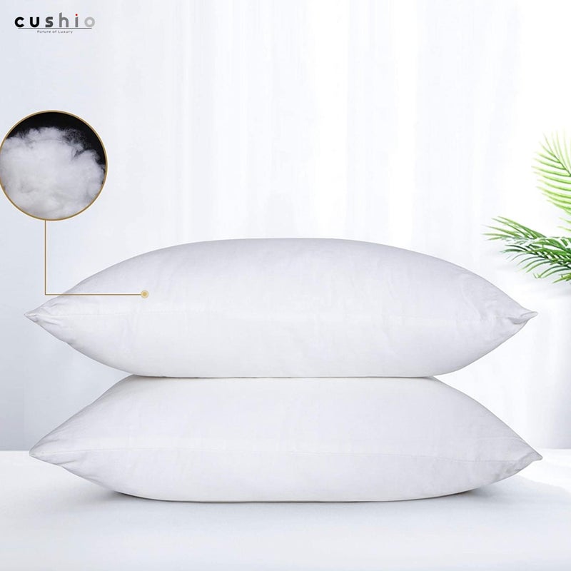 Cushio® White Fibre Pillow - 27"x16" (Set of 6) - Enhance Your Sleep Quality Wake Up Refreshed - Image 2