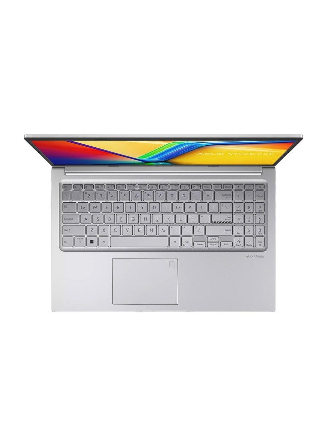 أسوس Vivobook Laptop With 15.6 Inch Full HD (1920x1080) Display, Core 5 120U Processor/16GB RAM DDR5/512GB SSD/DOS(Without Windows)/ English/Arabic Silver - Image 4