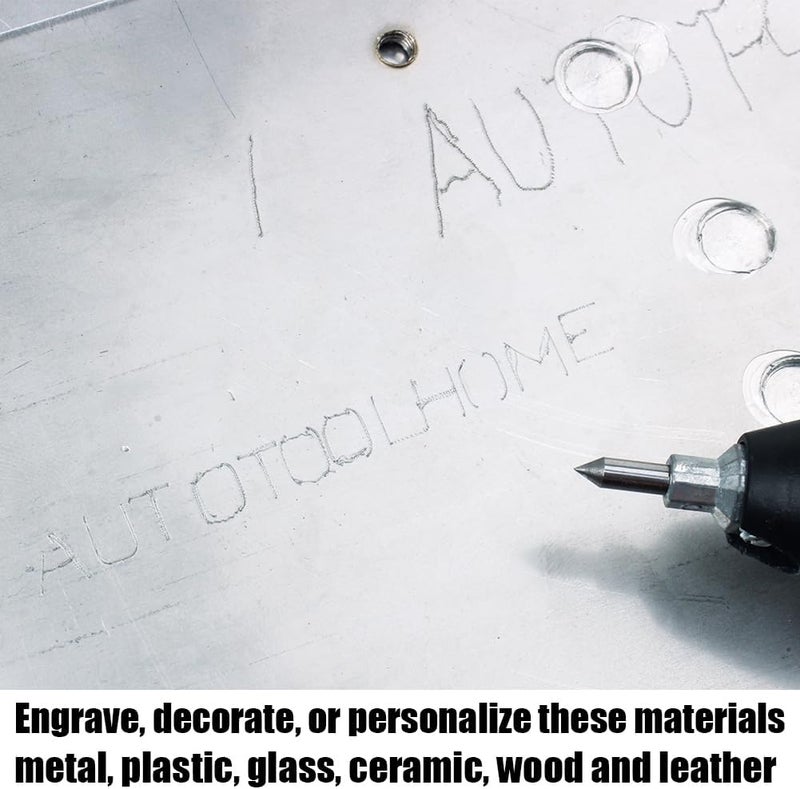 AUTOTOOLHOME 10 قطع نصائح النقش بتات النقش كربيد نقطة فوهة لأداة دوارة نقش كهربائية نقش المعادن الخشب PVC البلاستيك - Image 5