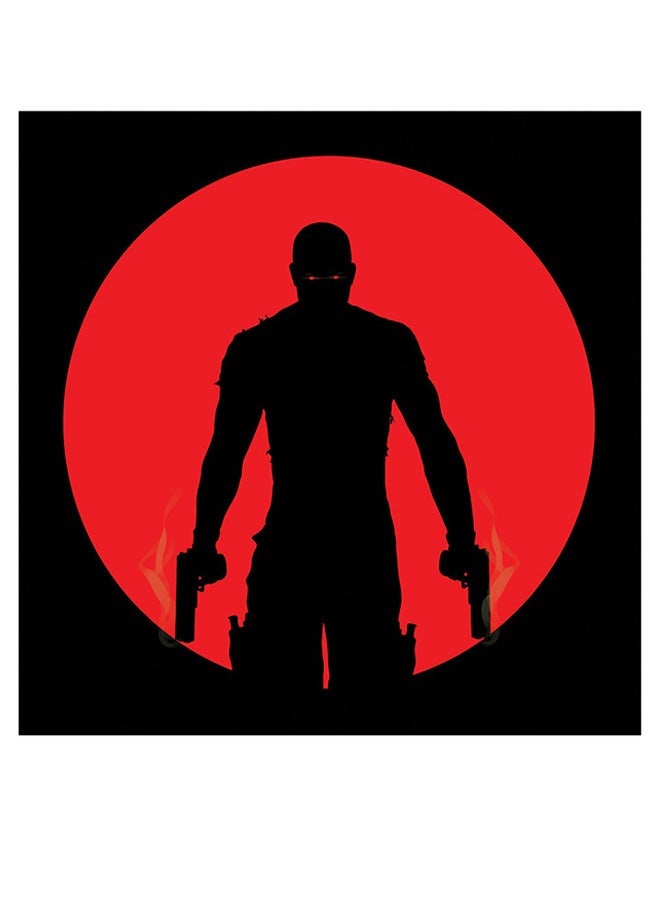 RYN Bloodshot Movie Themed Printed MDF Wall Art Black/Red 30x30cm - Image 2