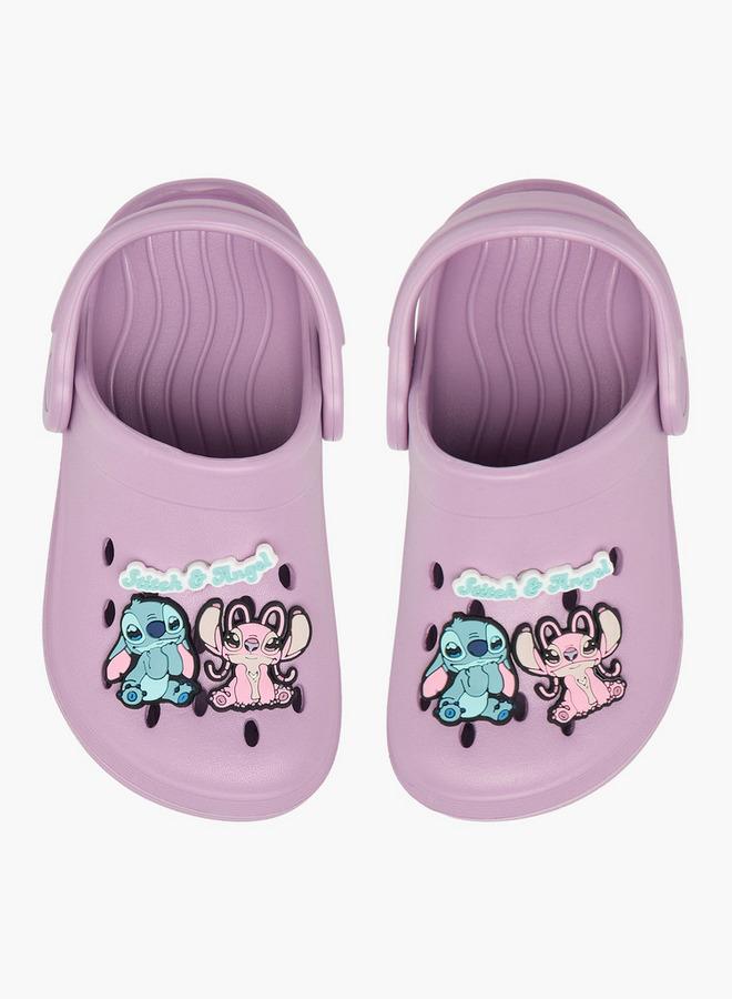 Disney Girls Angel And Stitch Jibbitz Charm Detail Clogs - Image 1