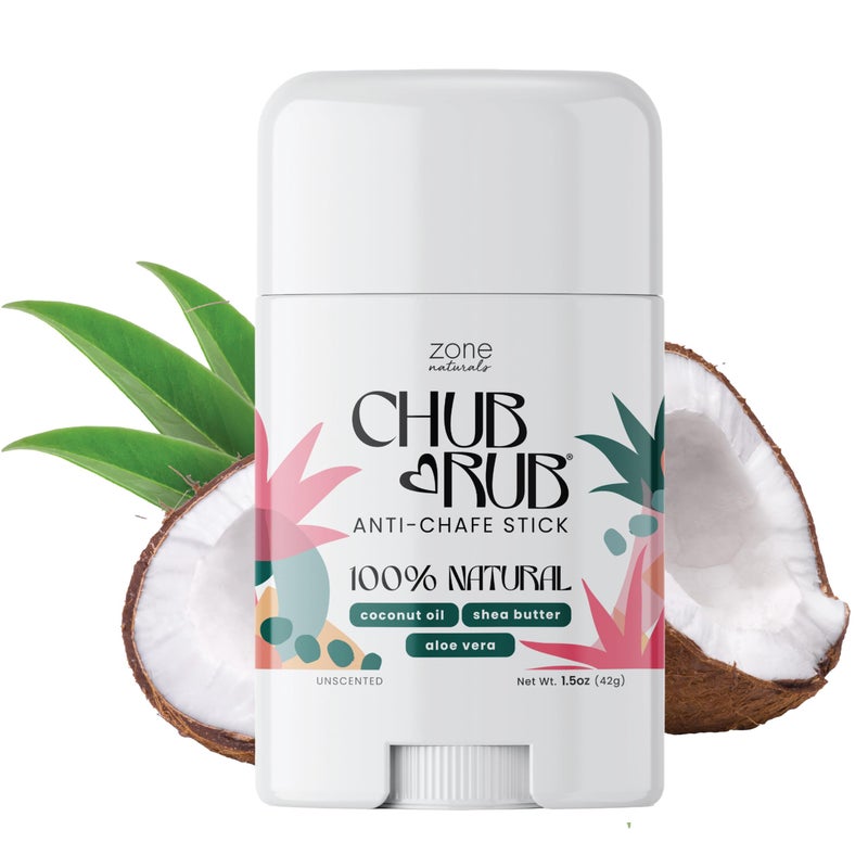 MedZone Zone Naturals Chafing Stick - 100% Natural Chub Rub Stick - Friction Defense Anti Chafing Stick Reduces Rubbing and Irritation - 1.5 Ounce - Image 1