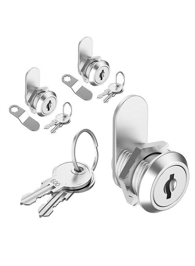 مجموعة من 3 أقفال خزانة مع مفاتيح، قفل كام 5/8 بمفتاح متشابه، درج آمن لصندوق البريد والملفات وأقفال تخزين المركبات الترفيهية وأقفال صندوق الأدوات، مجموعة بديلة من أقفال سبائك الزنك - Image 1