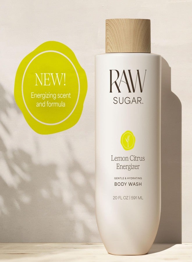 RAW SUGAR Lemon Citrus Energizer Gentle & Hydrating Body Wash, 20 Fl Oz (Pack of 3), Moisturizing & Energizing Bath & Shower Gel, Vegan, Formulated without SLS/SLES & Parabens - Image 2