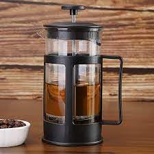 3D CREATIONS French Press Coffee And Tea maker Cold Brew Foam Maker 4 level filtration Heat Resistance Borosilicate Glass 350 ML. - Image 1