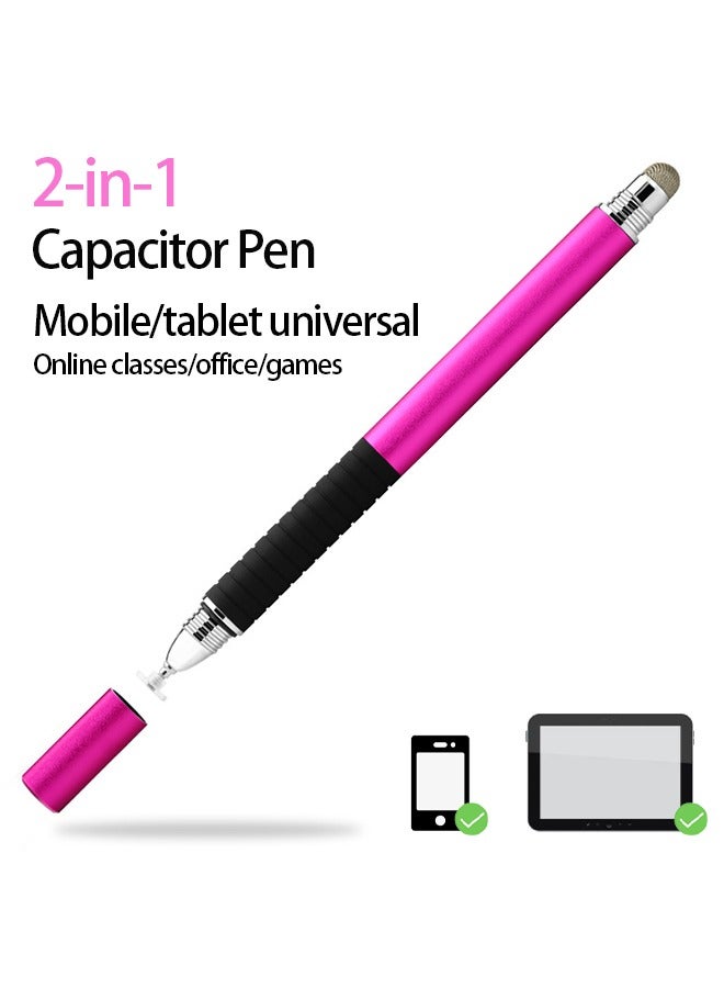 Stylus Pens For Touch Screens, 2 in 1 Universal Disc Stylus Pens For iPhone, iPad And All Capacitive Cell Phones, Tablets, Laptops Bundle Pink - Image 1