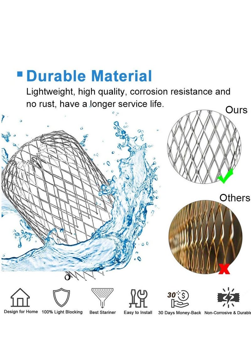 SYOSI - Gutter Guards Leaf Filter Gutter Strainer & Downspout Guard - Better Than Roof Screen - Mesh Leaf Guards with Up to 3 in Diameter - Gutter Drain Cover & Down Spout Rain Protector(4 Pack) - Image 1