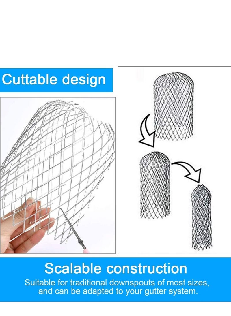 SYOSI - Gutter Guards Leaf Filter Gutter Strainer & Downspout Guard - Better Than Roof Screen - Mesh Leaf Guards with Up to 3 in Diameter - Gutter Drain Cover & Down Spout Rain Protector(4 Pack) - Image 1