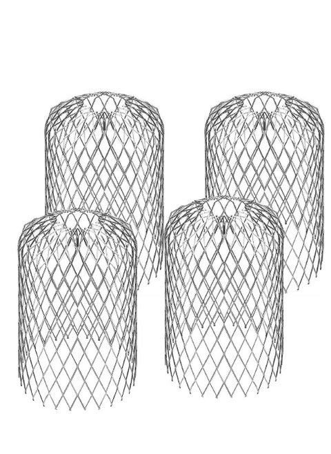 Gutter Guards Leaf Filter Gutter Strainer & Downspout Guard - Better Than Roof Screen - Mesh Leaf Guards with Up to 3 in Diameter - Gutter Drain Cover & Down Spout Rain Protector(4 Pack)