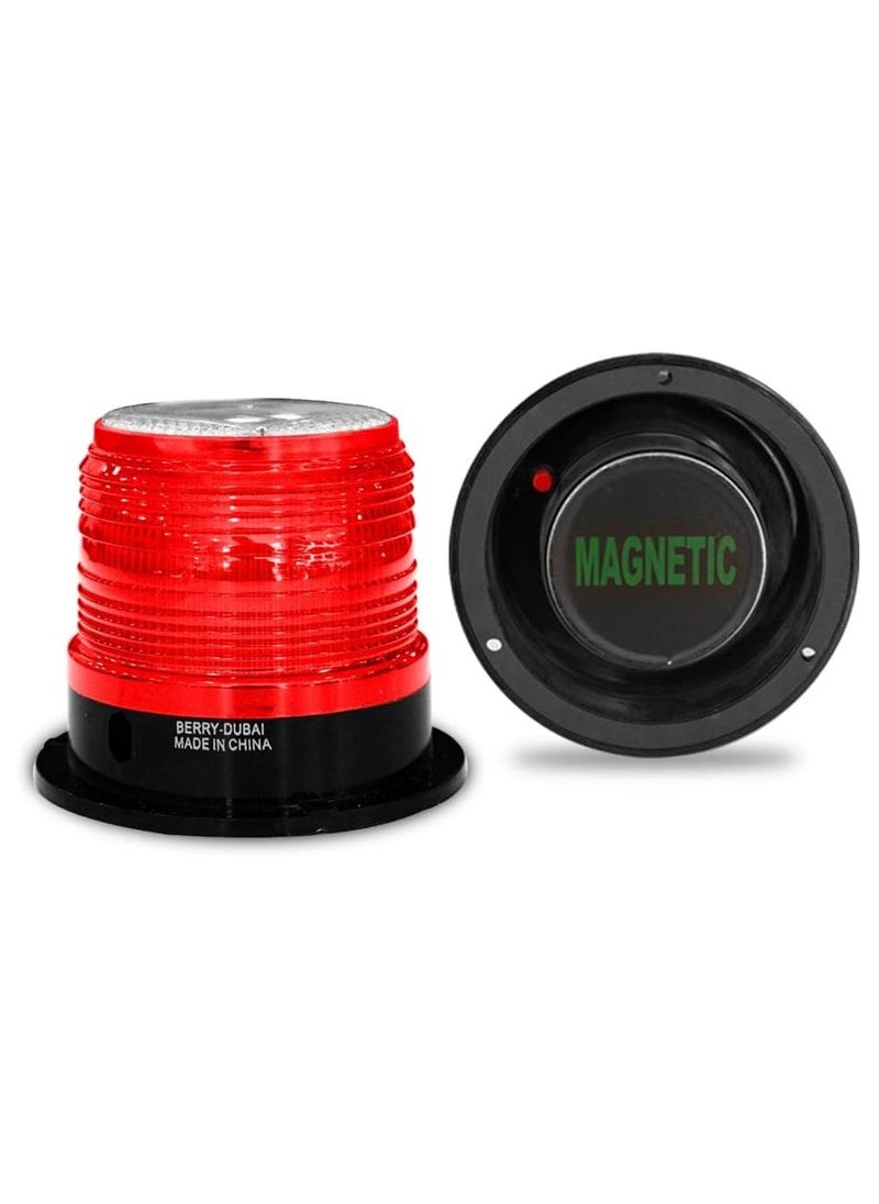 BERRY Berry Solar Warning Light - Red Magnet Light with PPC Cover, 360° Visibility, 64 Bright LEDs, 3.5 Inch  - Image 3