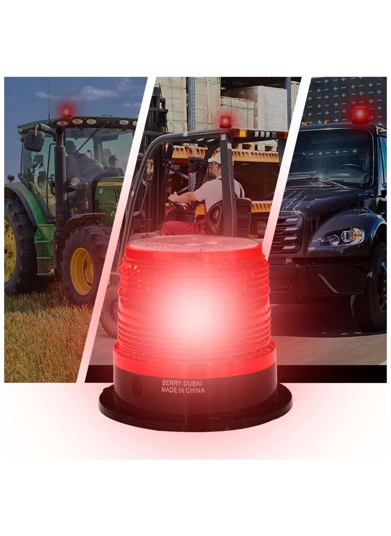 BERRY Berry Solar Warning Light - Red Magnet Light with PPC Cover, 360° Visibility, 64 Bright LEDs, 3.5 Inch  - Image 2