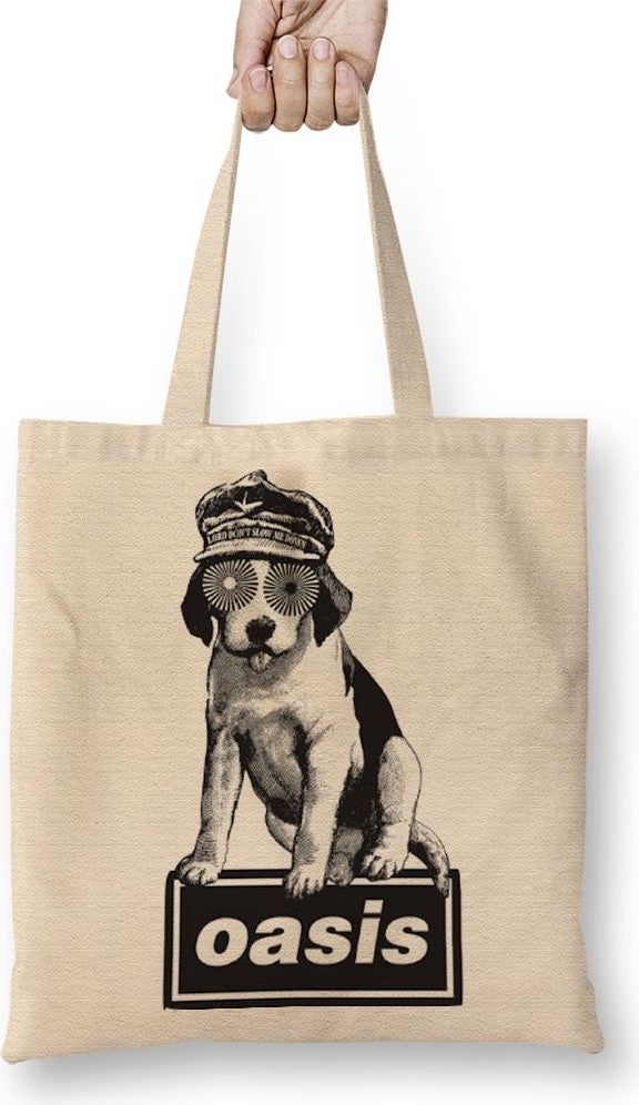 Baskı Dükkanı Print Shop Oasis Music Band Tote Bag Long Handle
