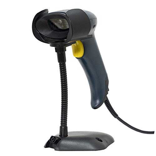 TEEMI QR Barcode Scanner with Handsfree AutoSensing Stand Handheld Automatic USB Wired 1D 2D Bar Codes Reader Global Shutter Scan Rectangle Datamatrix OCR IMB Driver's License Codes - Image 1