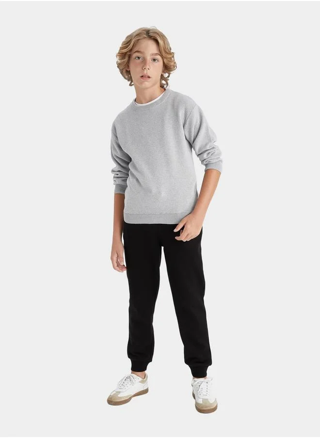 DeFacto Regular Fit Cre Neck Basic Knit Sweater by Styli