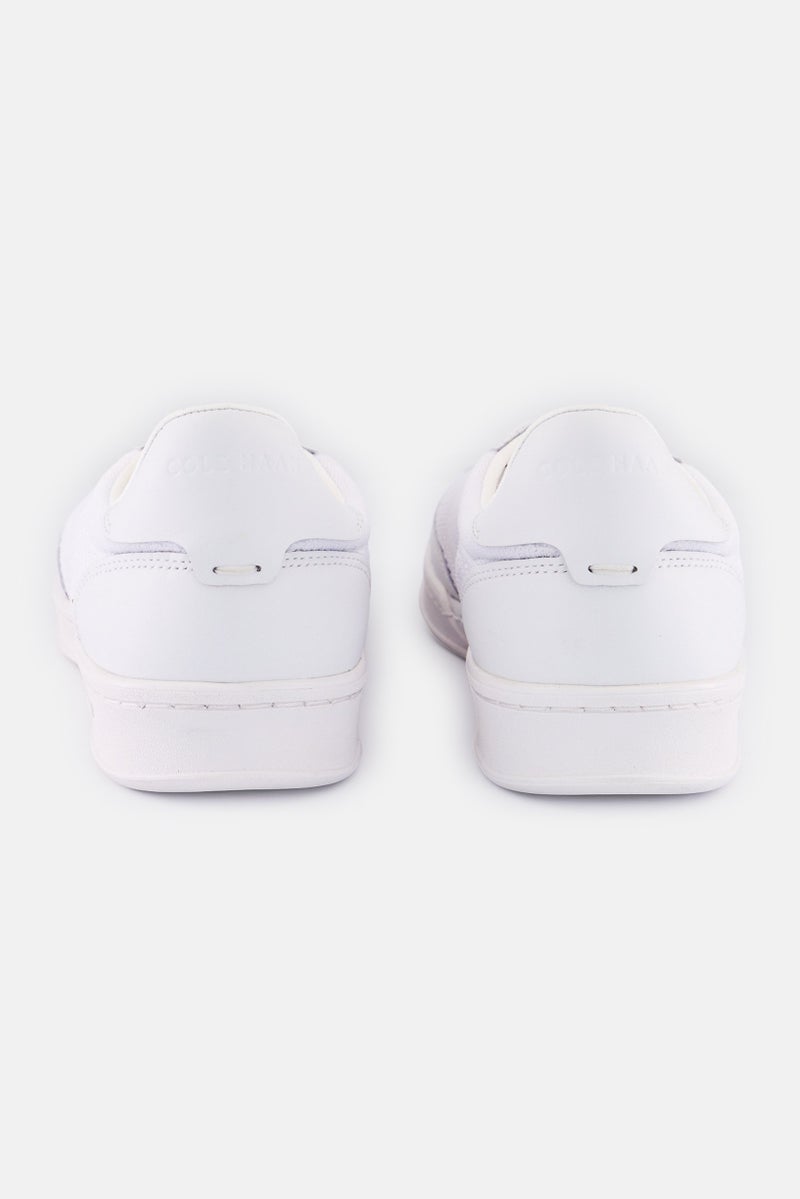 COLE HAAN أحذية كاجوال نسائية متوسطة الحجم مزودة بأربطة، بيضاء - Image 2