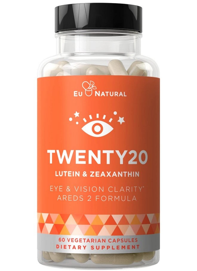 Eu Natural Twenty20 Eye Vitamins Macular Health Eye Strain Dry Eye And Vision Health Lutein Zeaxanthin & Bilberry Extract 60 Vegetarian Soft Capsules  - Image 1