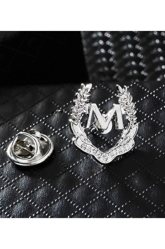 A luxurious fashion accessory pin with an elegant and distinctive design