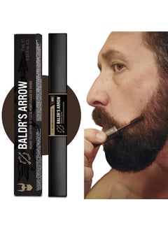 The Beard Struggle Beard Pen Filler for Men by The Beard Struggle  Baldrs Arrow  Sweat Resistant  Waterproof Long Lasting Beard Pen with Brush Instantly Fill Patches  Thin Areas for a Perfect Beard  Medium Brown 