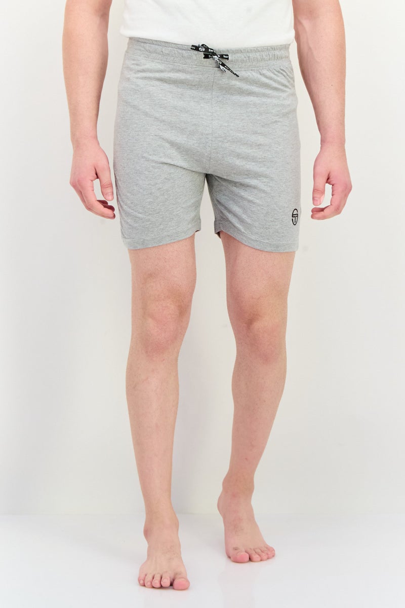 Sergio Tacchini Men Brand Logo Pajama Shorts, Grey  - Image 1