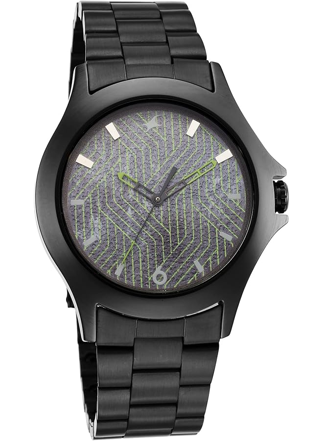 فاستراك ساعة رجالية أنالوج بمينا متعدد الألوان 3220Nm01 متعددة الألوان رمادي وأخضر - Image 5