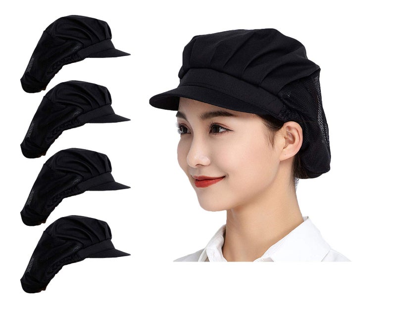 Jaspfct 1pc/4pcs Chef Hats-Kitchen Baker Cooking Hair Nets Food Service Caps for Adults - Image 1