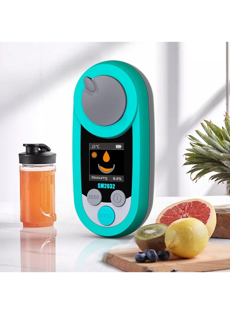 Digital Refractometer Brix Sugar Meter, Range 0-32% ±0.2% Range High-Precision Fruit Meter with Automatic Temperature Compensation, Color LCD Display, IP65 Water and Dust Proof, Zero Degree Correction - Image 3