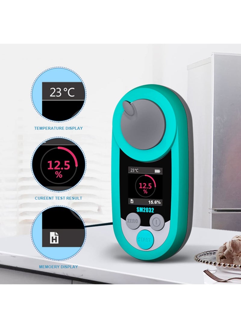 Digital Refractometer Brix Sugar Meter, Range 0-32% ±0.2% Range High-Precision Fruit Meter with Automatic Temperature Compensation, Color LCD Display, IP65 Water and Dust Proof, Zero Degree Correction - Image 5