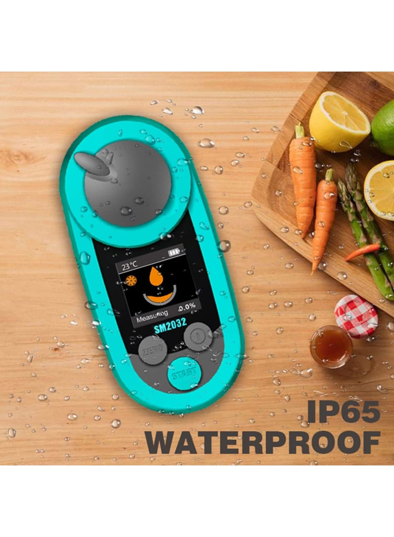 Digital Refractometer Brix Sugar Meter, Range 0-32% ±0.2% Range High-Precision Fruit Meter with Automatic Temperature Compensation, Color LCD Display, IP65 Water and Dust Proof, Zero Degree Correction - Image 4