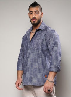Instafab Plus Heathered Denim Check Shirt  - Image 2