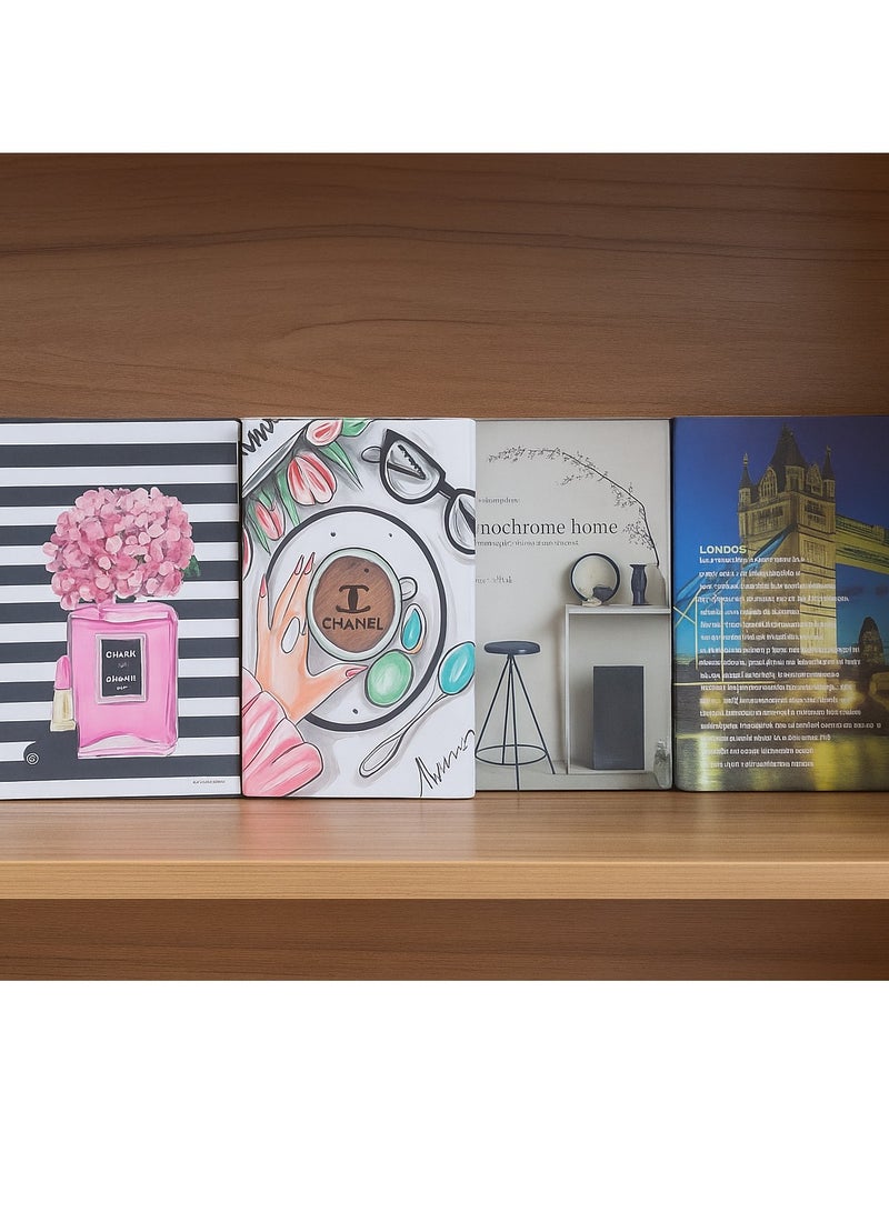 Decorative Books, 4 Pieces Specially Designed In Unique And Varied Shapes And Colors, Adding Liveliness To Every Corner. A Distinctive Decorative Product That Will Add An Aesthetic Touch To Your Home Or Office. Size: 20 X 30 Cm. - Image 1