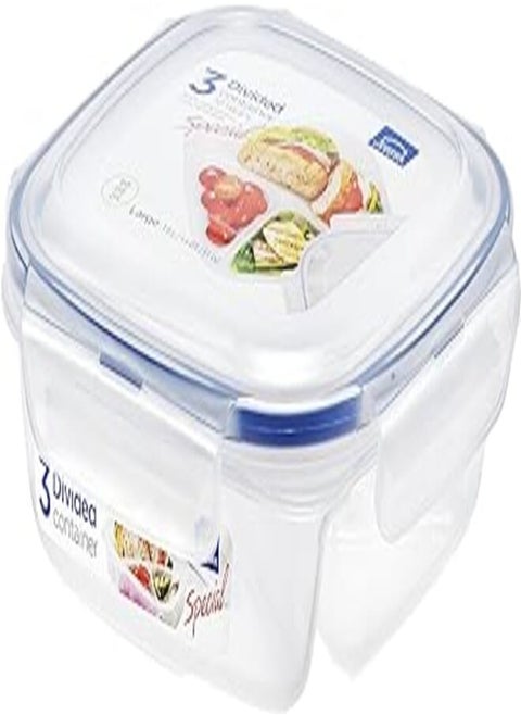 LocknLock SQUARE SHORT FOOD CONTAINER WITH DIVIDER (CHILD PLATE) RENEWEAL
