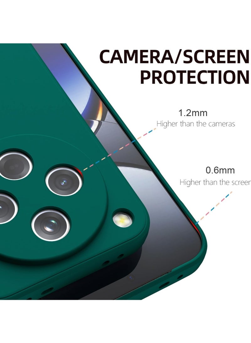 Generic Oppo Find X8 Pro Liquid Silicon Case Soft Microfiber Lining Cushion Slim Shell Shockproof Protective Soft Gel Rubber Matte Finish Cover Camera Protection Case for Oppo Find X8 Pro Green  - Image 2