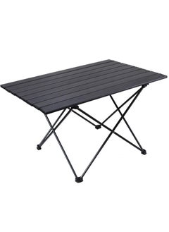 FLYROAD Portable Camping Table, Ultralight Folding Table with Aluminum Table Top and Carry Bag, Easy to Carry, Ideal for Outdoor, Camping, Picnic, Cooking, Beach, Hiking, Fishing 68 X 46 X 40cm  - Image 1