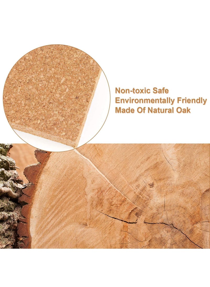 Sweet seven Cork Board Bulletin Bar Strip 15x2 Inch - 1/2 Inch Thick, Pack of 4 - Frameless Natural Cork Board with 30 Multi-Color Push Pins and Strong Self-Adhesive Backing - Image 3