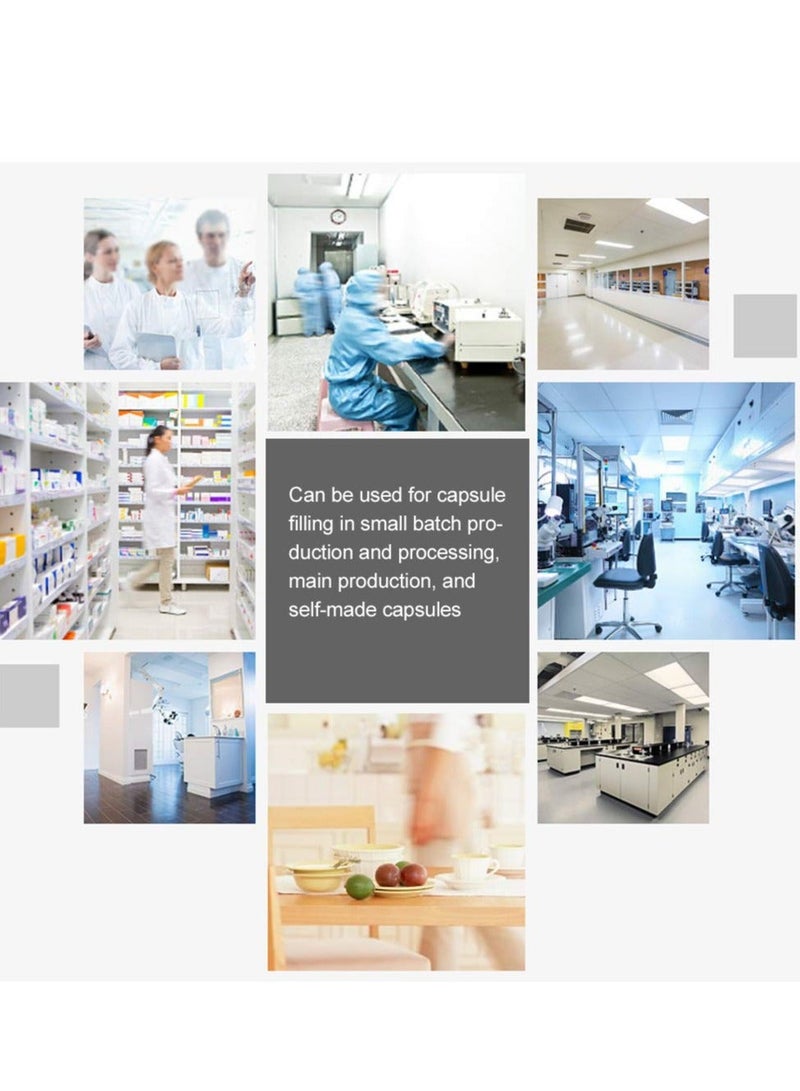 Capsule Machine for Capsules with High Efficiency, Size 0 Pill Filler Capsule Machine, No.0 to 100 Holes, Suitable for Small Factories, Pharmacies, Sample Rooms, Laboratories, Hospitals  - Image 4